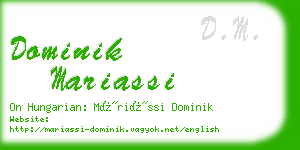 dominik mariassi business card